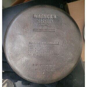 Wagners 1891 "W"  Cast Iron Cookware 5 QT Dutch Oven No Lid